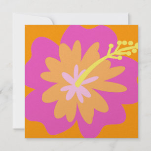 Convite para Flores de Hibisco