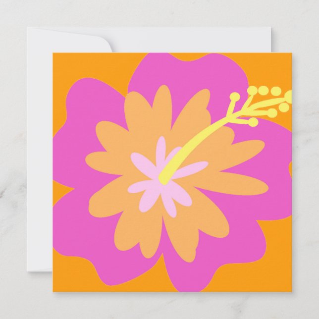 Convite para Flores de Hibisco (Frente)