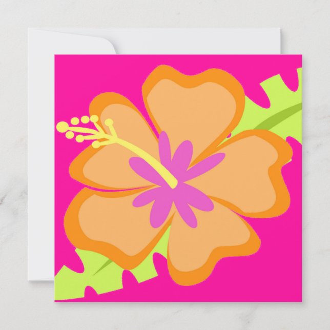 Convite para Flores de Hibisco (Frente)