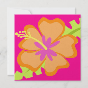 Convite para Flores de Hibisco