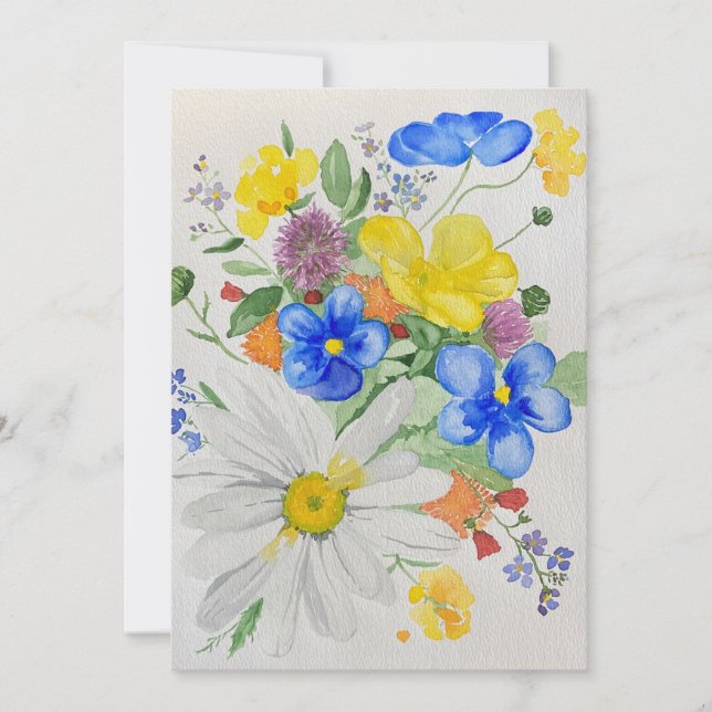 convite para flores silvestres (Frente)