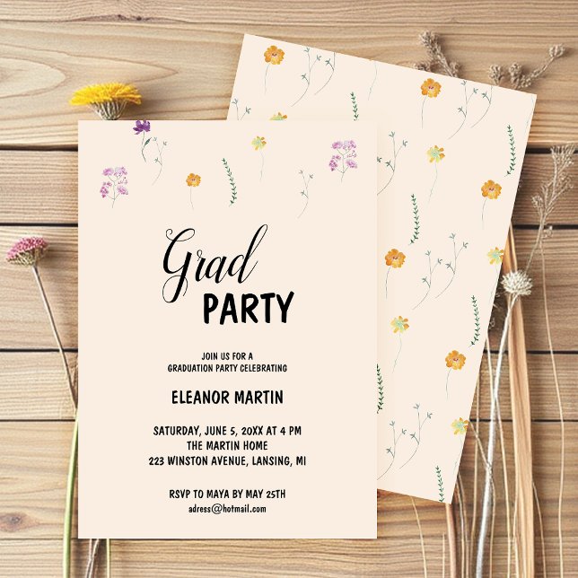 Convite para flores silvestres frescas (Criador carregado)