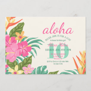 Convite para Flores Tropicais