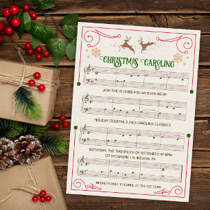 Convite para Folha de Música de Férias de Natal