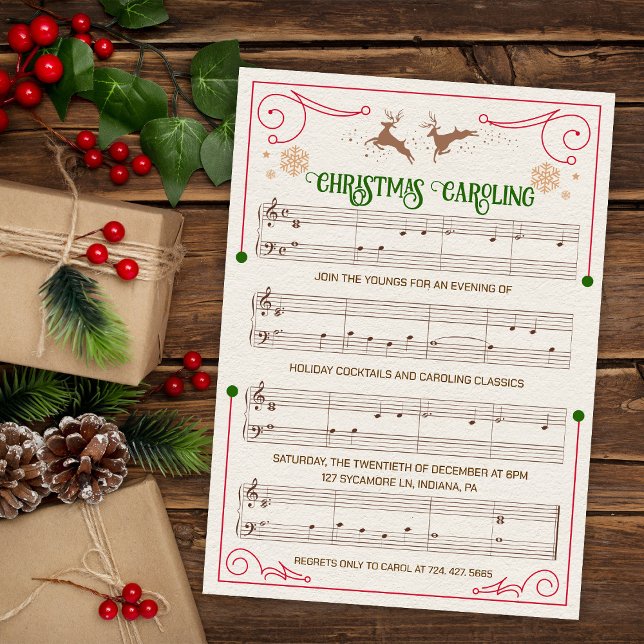 Convite para Folha de Música de Férias de Natal (Criador carregado)