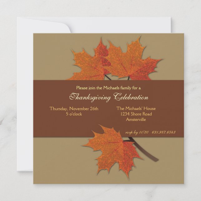 Convite para Folhas de Colheita (Frente)