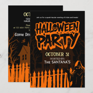Convite para Folheto de Festa de Halloween