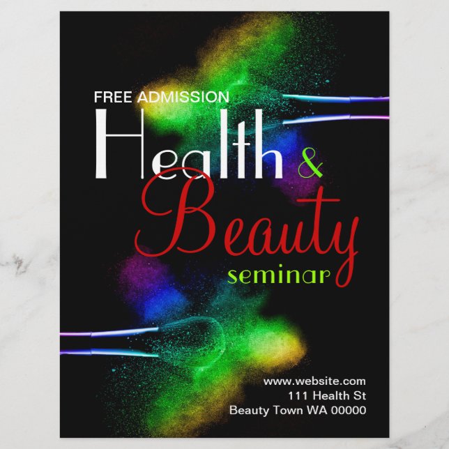 Convite para Folheto do Seminário de Beleza da Saú (Frente)