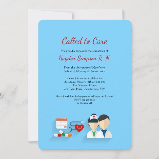 Convite para Formandos de Enfermagem (Frente)