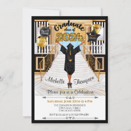 Convite para formatura Anúncio afro-americano