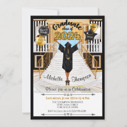 Convite para formatura Anúncio afro-americano