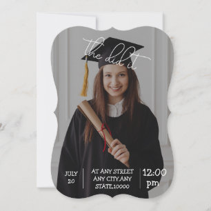 Convite para formatura elegante — "O Fez!