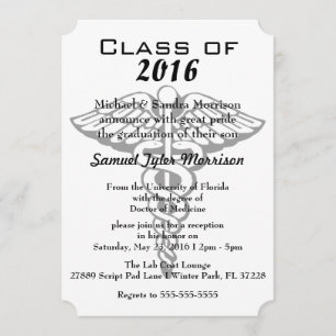 Convite para formatura na Faculdade de Medicina de