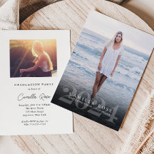 Convite para Foto para Graduação Bold Elegance 202