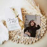 Convite para Fotografia aniversário de 40 anos<br><div class="desc">Vamos 40! Convite Fotográfico de aniversário. Projetado com uma bela garrafa de champanhe Dourada a aquarela. A maioria das letras é editável. Itens correspondentes na nossa loja,  Design do Partido Cava.</div>