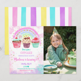 Convite para Fotografia de Aniversário do Cupcake