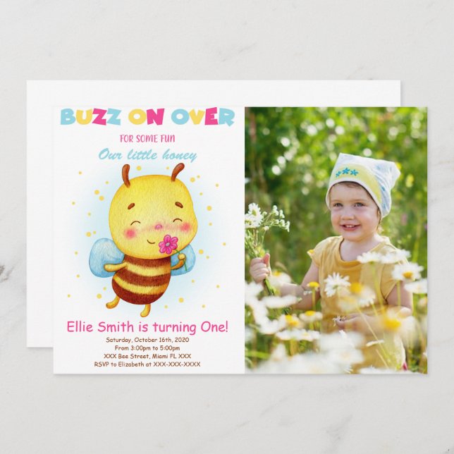 Convite para Fotografia de Bee (Frente/Verso)