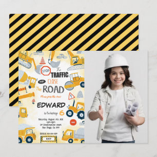 Convite para Fotografia de Construção de Aniversár