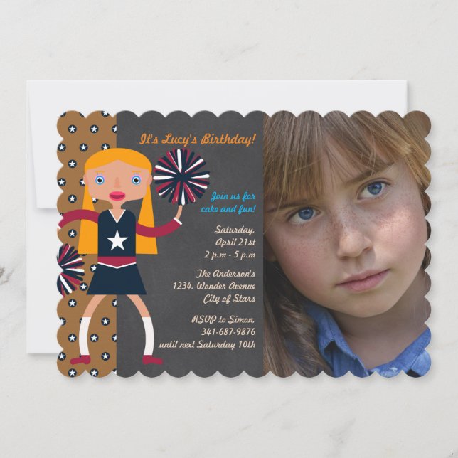 Convite para fotografia de Festa de aniversário ch (Frente)