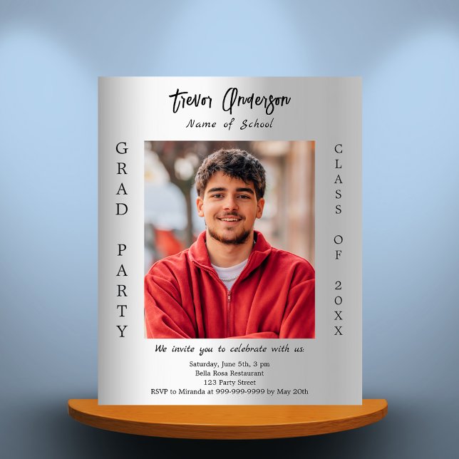 convite para fotografia de prata da festa de forma (Criador carregado)