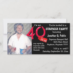 Convite para Fotografia do aniversário de 40 anos 
