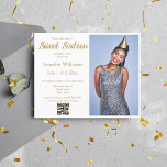 convite para fotografia do código qr do ouro moder<br><div class="desc">convite para fotos com o moderno chic gold doce dezesseis qr code</div>