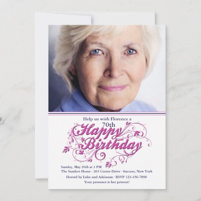 Convite para Fotografia do Rico de Aniversário (Frente)