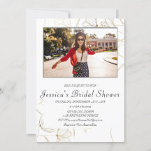 Convite para FOTOGRAFIA Dourada do Chá de panela d