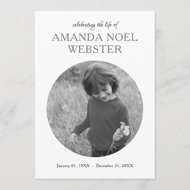 convite para fotografia em círculo central (Frente)