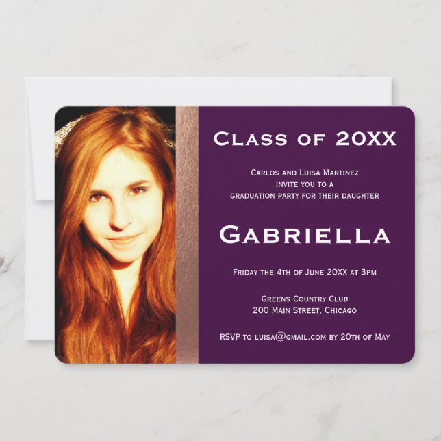 Convite para Fotografia para Graduação Bilíngue de (Frente)