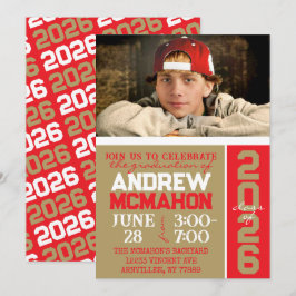 Convite para Fotografia para Graduação Dourada e V