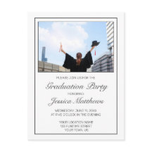 Convite para Fotografia para Graduação Minimalista