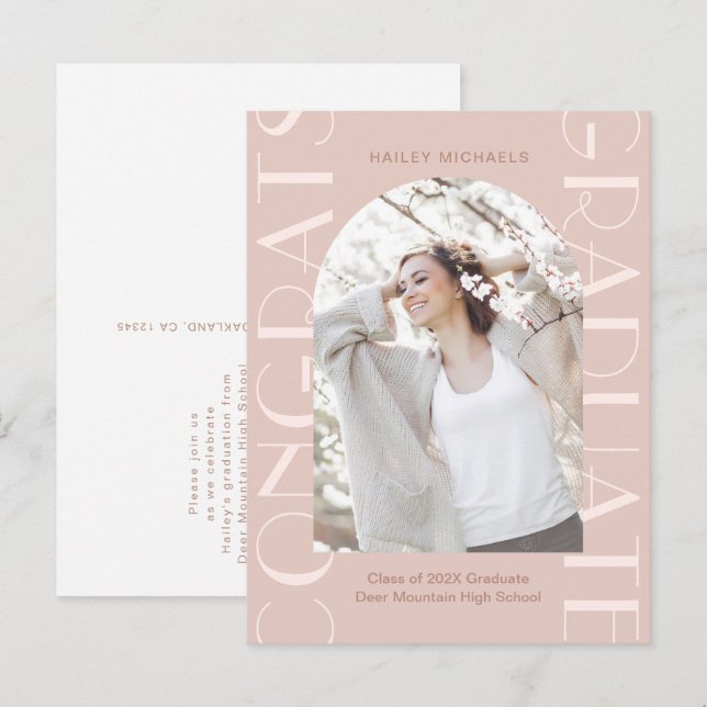 Convite para Fotografias bonito de Festa de format (Frente/Verso)