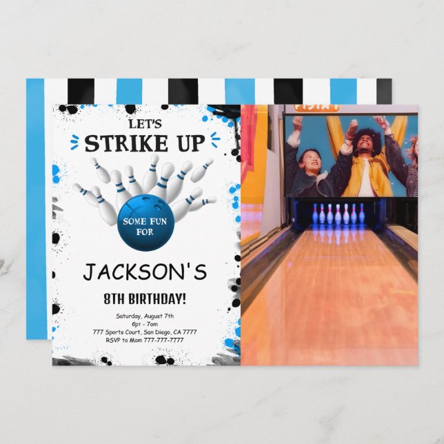 Convite para Fotografias da Boliche Azul (Frente/Verso)