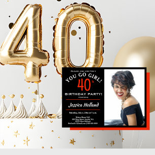 Convite para Fotografias de aniversário de 40 anos