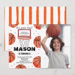 Convite para Fotografias de Aniversário de Basquet