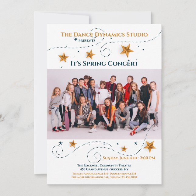 Convite para Fotografias de Estrelas (Frente)