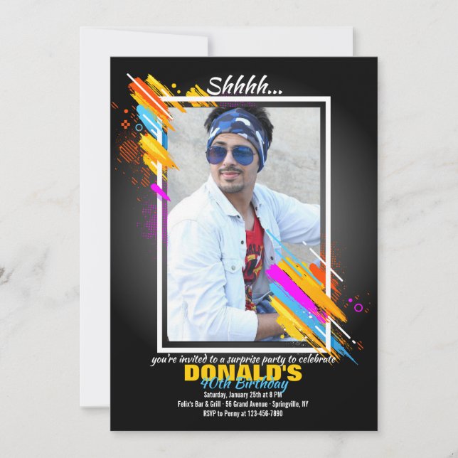 Convite para Fotografias de Quadro de Arte Moderna (Frente)