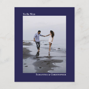 Convite para Fotos de Casamento de Marinho Azul BU