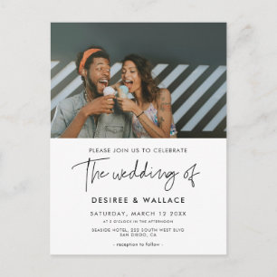 Convite para fotos de casamento minimalista modern