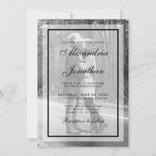 Convite para Fotos de Casamento Moderno - Sobrepor