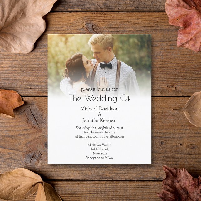 convite para fotos de casamento simples moderno (Criador carregado)