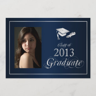 Convite para fotos do Formando Classy Blue e Silve