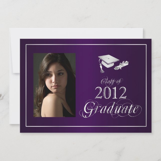 Convite para fotos do Formando Classy Purple e Sil (Frente)