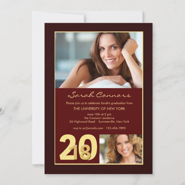 Convite para Frame de Foto do Formando 2018 (Frente)