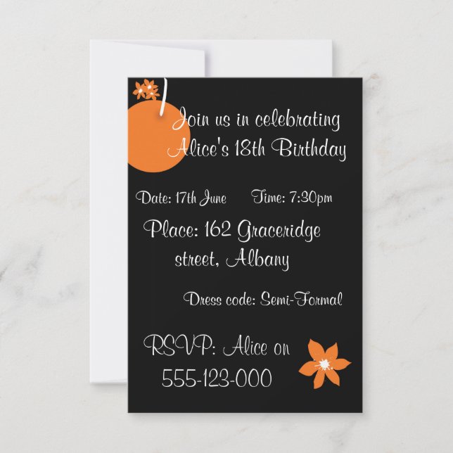 Convite para Fruta de Verão (Frente)