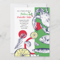 Convite para frutos do mar