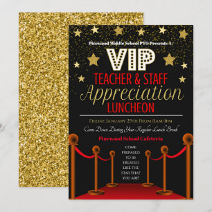 Convite para Funcionarios de Apreciação de Profe