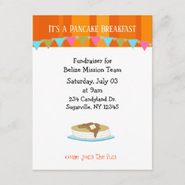 Convite para Fundraiser de café da manhã de Pancak