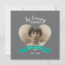 Convite para funeral de fita de chá do serviço de 